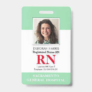 Modern RN Nurse Badge