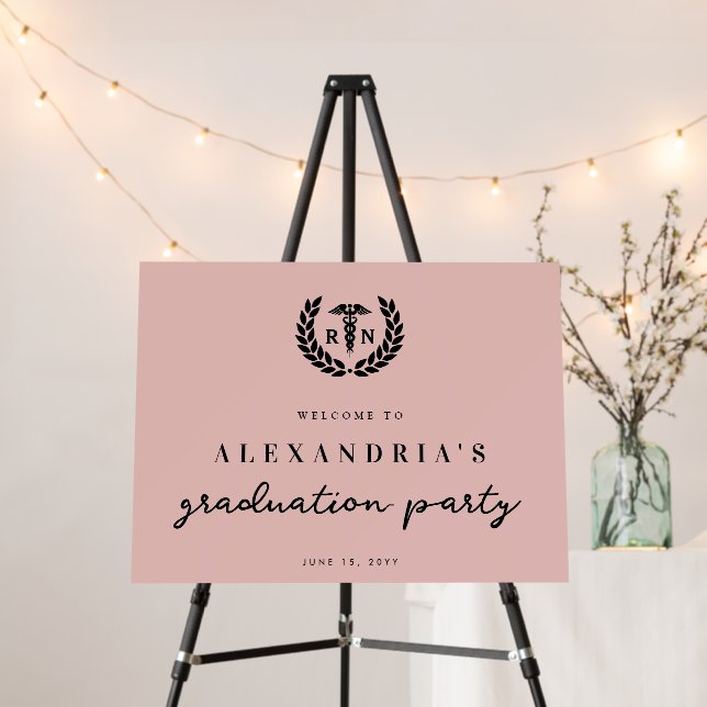 Modern RN Nursing School Graduation Welcome Sign (In Situ (Stand))