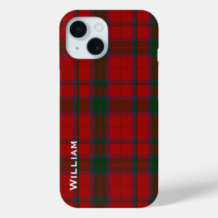 Modern Robertson Family Tartan Plaid iPhone 15 Case