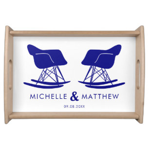 Modern Rocking Chair Serving Tray for Wedding Gift