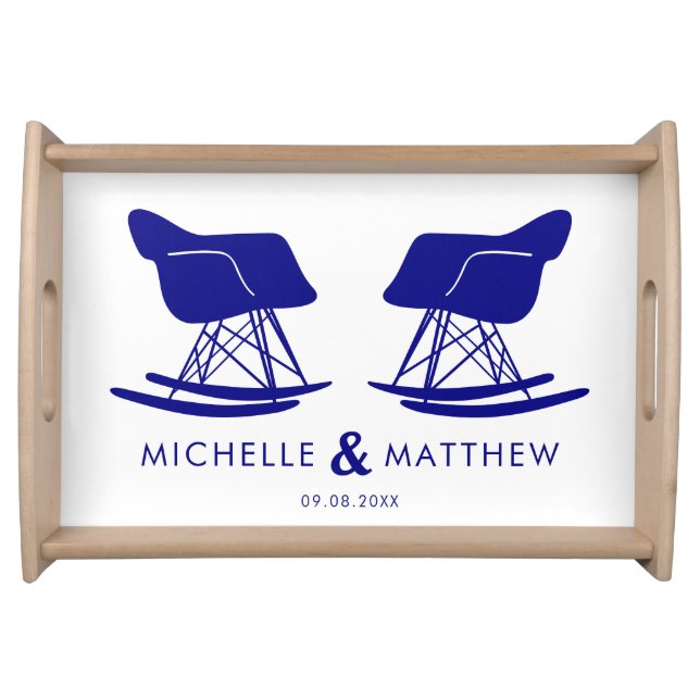 Modern Rocking Chair Serving Tray for Wedding Gift (Front)