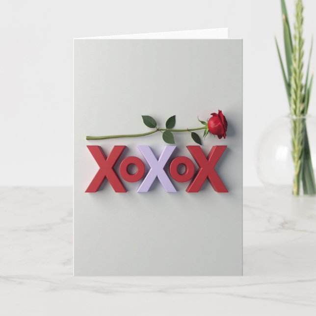Modern Romance Xoxo Card (Front)