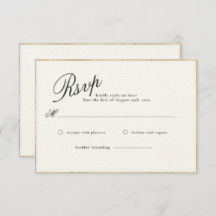 MODERN & ROMANTIC CALLIGRAPHY WEDDING RSVP CARD