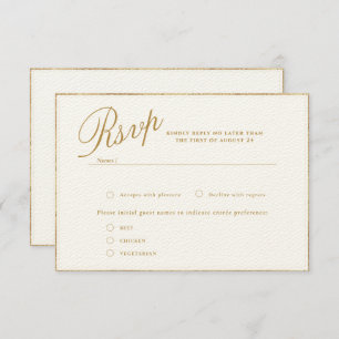 MODERN & ROMANTIC CALLIGRAPHY WEDDING RSVP CARD