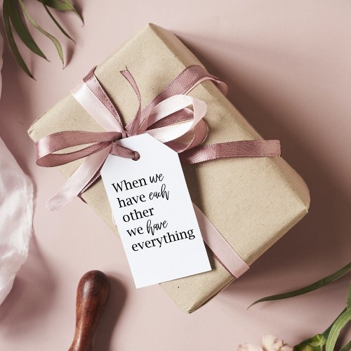 Modern Romantic Couple Quote Lovely Gift Gift Tags