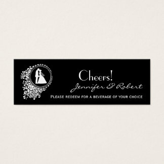 modern Romantic Couple Wedding Drink Tickets