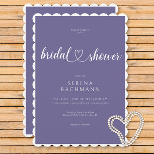 Modern Romantic Minimal Lavender Bridal Shower Invitation