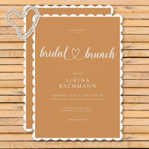 Modern Romantic Minimal Rust Bridal Brunch Invitation