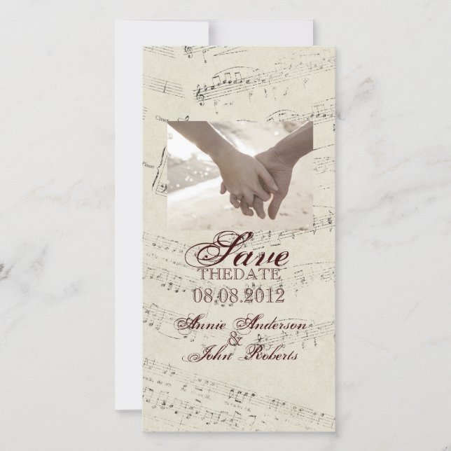 Modern Romantic Music notes Music Wedding (Front)