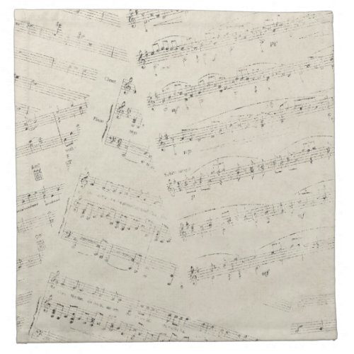 Modern Romantic Music notes Music Wedding Napkin