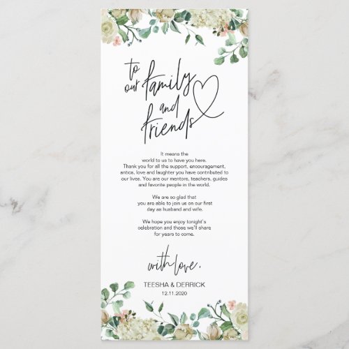 Modern romantic Place Setting Thank You Card