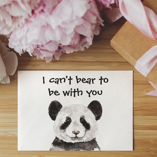 Modern Romantic Quote With Black And White Panda