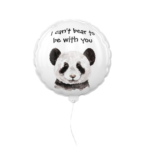 Modern Romantic Quote With Black And White Panda Balloon