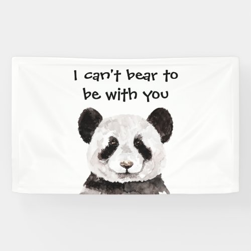 Modern Romantic Quote With Black And White Panda Banner