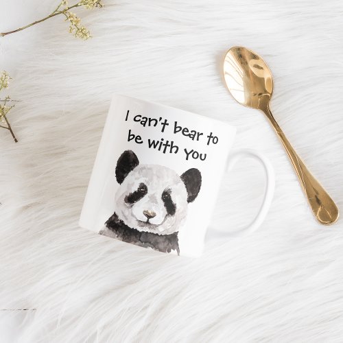 Modern Romantic Quote With Black And White Panda Coffee Mug