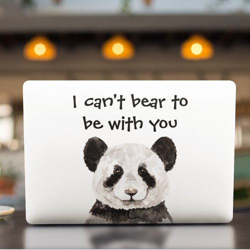Modern Romantic Quote With Black And White Panda HP Laptop Skin