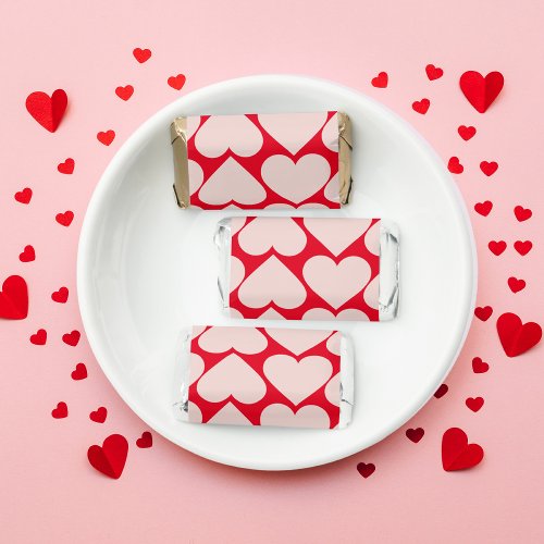 Modern  Romantic Red  Pink Hearts Pattern  Hersheys Miniatures