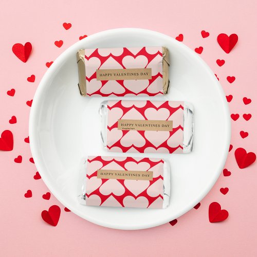 Modern  Romantic Red  Pink Hearts Pattern  Hersheys Miniatures
