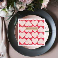Modern Romantic Red & Pink Hearts Pattern