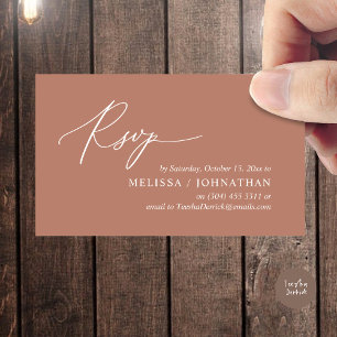 Modern Romantic RSVP Wedding Dinner Invitation
