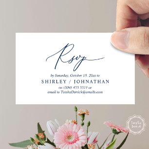 Modern Romantic RSVP Wedding Dinner Invitation