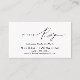 Modern Romantic RSVP Wedding Dinner Invitation