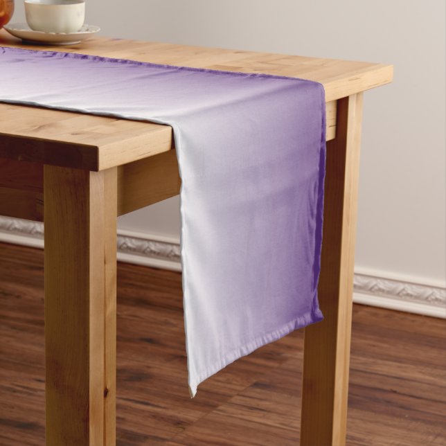 modern romantic summer lilac ombre purple short table runner (In Situ)