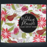Modern Romantic Tulip Rose Florals Wedding Planner 3 Ring Binder<br><div class="desc">Hand Drawn Romantic Tulip,  Roses,  Mini Floral Mix Pattern</div>