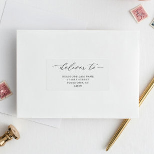 Elegant Ivory Minimalist A7 5x7 Wedding Envelope