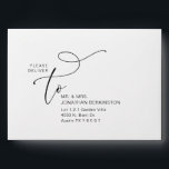 Modern Romantic Wedding Invitation Card Envelope<br><div class="desc">Wedding Envelope in Modern romantic theme (please deliver to)</div>