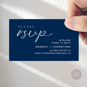 Modern Romantic Wedding Invites RSVP Reminder Card