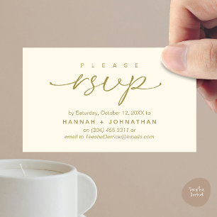 Modern Romantic Wedding Invites RSVP Reminder Card
