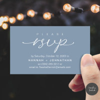 Modern Romantic Wedding Invites RSVP Reminder Card