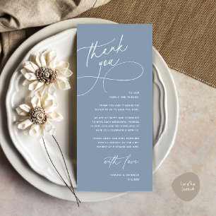 Modern Romantic Wedding Reception Thank You Card
