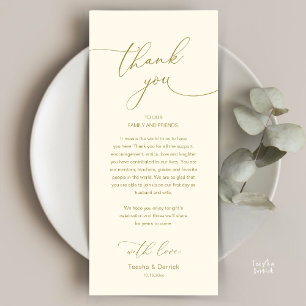 Modern Romantic Wedding Reception Thank You Card