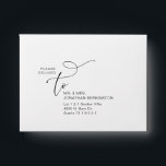 Modern Romantic Wedding RSVP Card Return Envelope<br><div class="desc">Wedding Envelope in Modern romantic theme (please deliver to),  for 3.5"x5" RSVP Return Card.</div>
