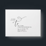 Modern Romantic Wedding RSVP Card Return Envelope<br><div class="desc">Wedding Envelope in Modern romantic theme (please deliver to),  for 3.5"x5" RSVP Return Card.</div>