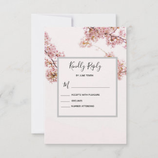 Modern Romantic Wedding RVSP Enclosure Card
