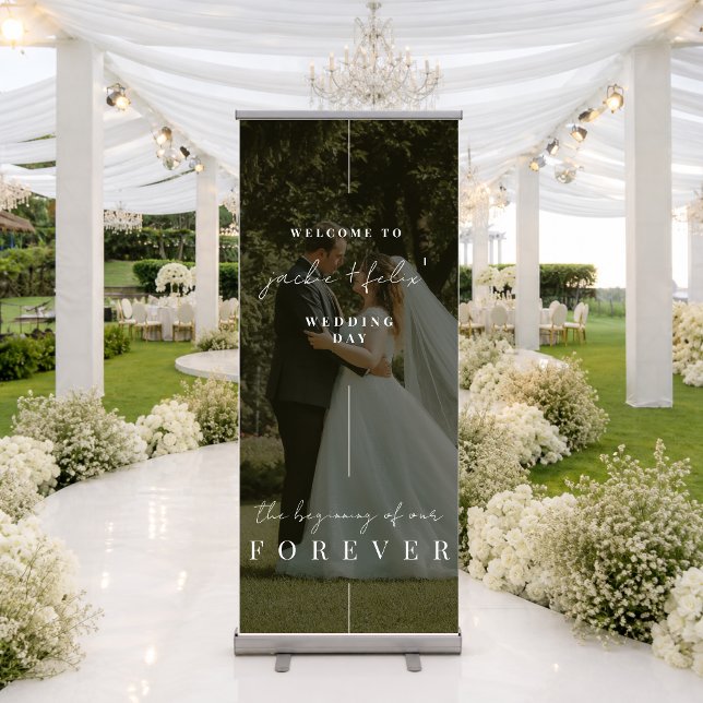 Modern Romantic Wedding Welcome Retractable Banner (Creator Uploaded)