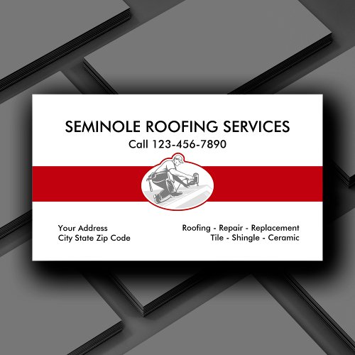 Modern Roofing Service Business Card
