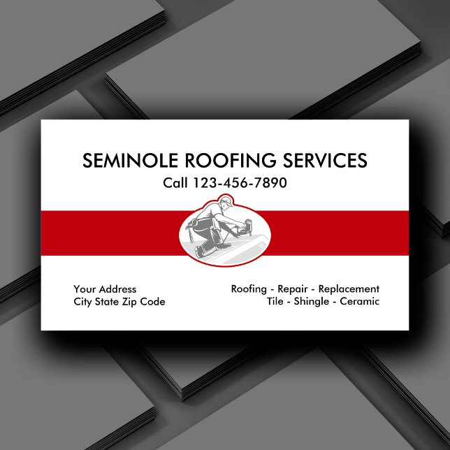 Modern Roofing Service Business Card (Creator Uploaded)