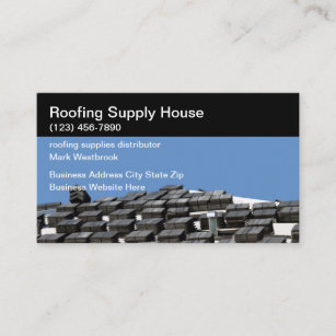 Modern Roofing Supply Distributor Business Cards