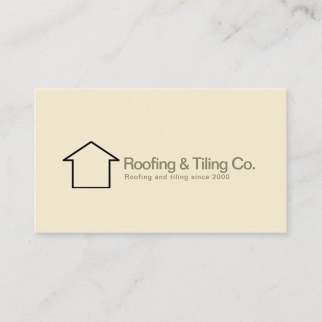 Modern Roofing Tiles Company Logo  Business Card (Front)