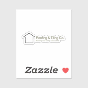 Modern Roofing Tiles Company Logo Sticker