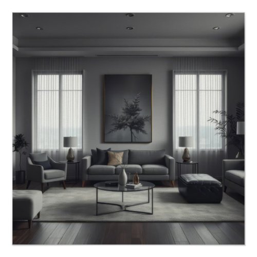 Modern Room Interior Design Poster