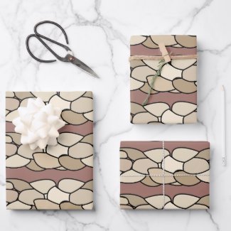 Modern Rope Stripes Wrapping Paper Sheets