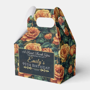 Modern Rose Birthday Favor Box For Candy Gifts