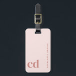 Modern Rose Blush Pink Monogram Luggage Tag<br><div class="desc">The perfect accessory for personalized luggage tags travel enthusiasts. This charming tag is ideal for bridesmaid proposal gifts and can be a delightful addition to bridesmaid proposal box ideas. It's also a great choice for bachelorette gifts and bachelorette gift bags, adding a touch of elegance to any occasion. Beyond travel,...</div>