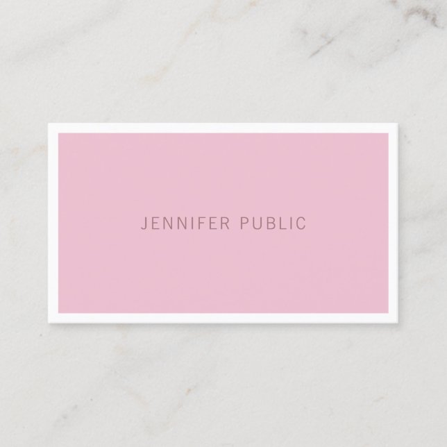 Modern Rose Color Creative Template Professional Business Card (Front)
