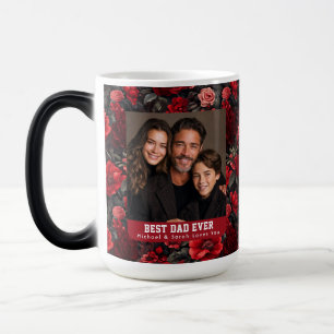 Modern Rose Flower New Dad Birthday Stanley Coffee Color Morph Mug